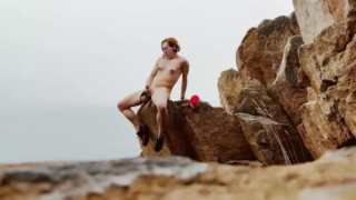 Misc - Shiri Allwood Jerking Her Cock On A Rock And Cumming!