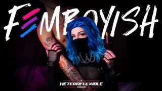 Femboyish - Masked Goth Femboy Bounces On Huge Cock